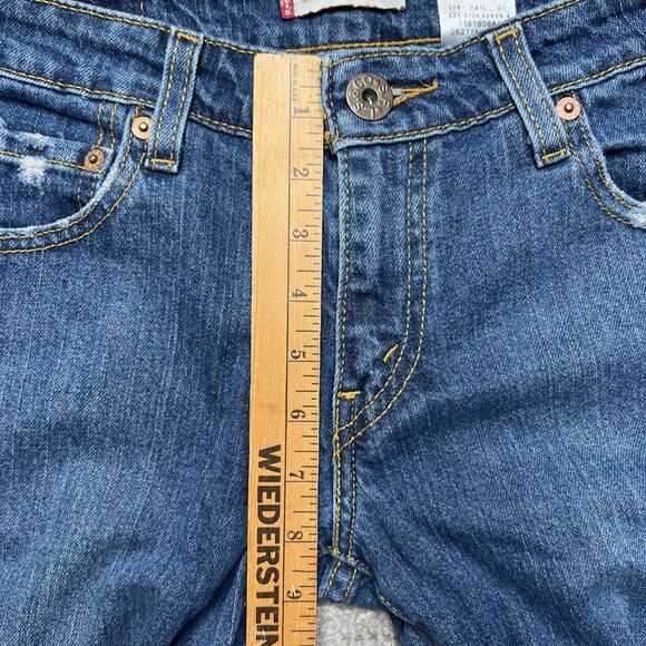 Levi's Special Edition Jeans Womens Junior 5M Blue Denim Distressed Low Rise - Picture 8 of 15